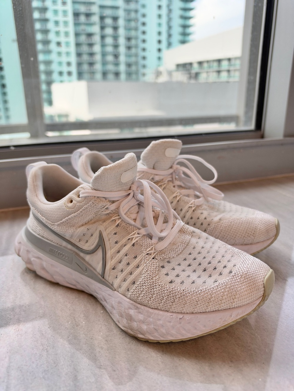 Nike React Infinity Run Flyknit 2 White Sneakers